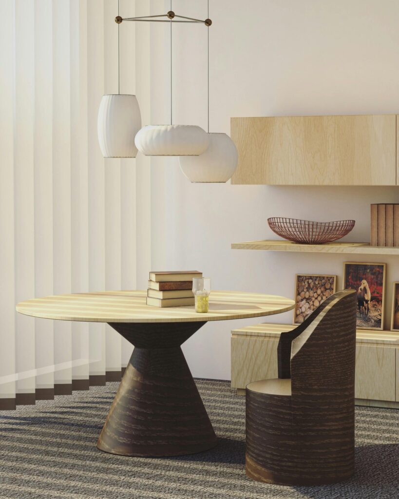 consult with adam fisher homes real estate interior of clean and modern home with table and chair