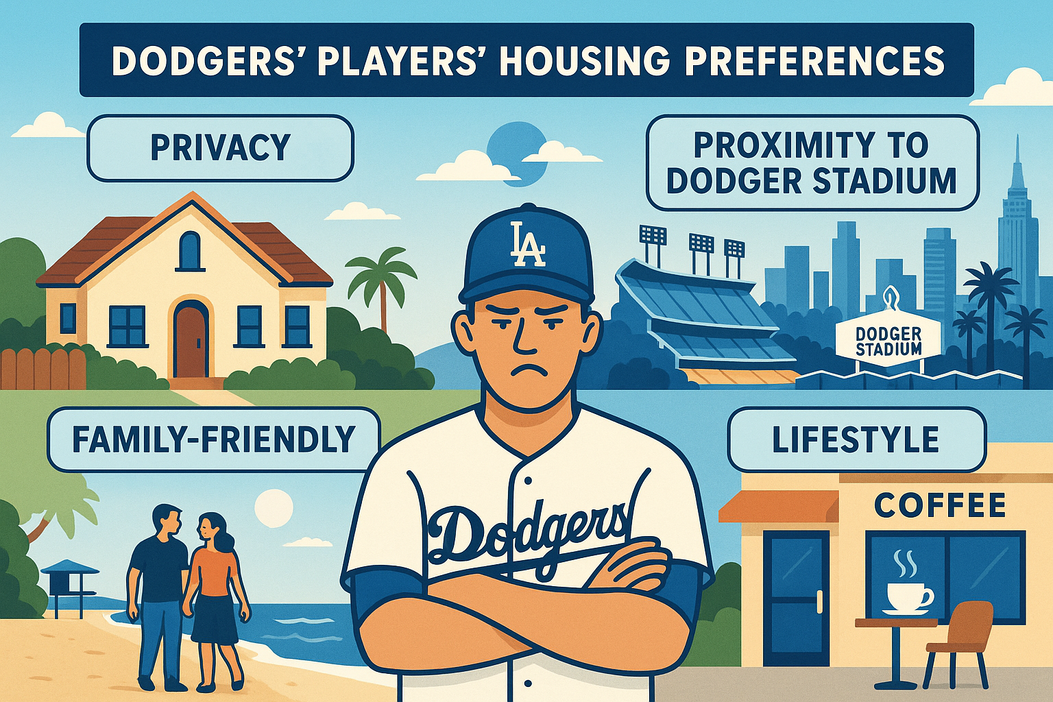 Illustration showing the factors influencing Dodgers players